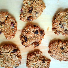 I really enjoyed these.. the little saltiness  brought out the oats and the fruit gave it sweet chewiness.  Next time I will leave them to cool before moving them, as those I moved warm fell apart but the rest firmed up perfectly.