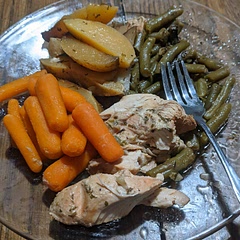 the chicken was dry and bland next time I'm going to marinate it over night. see if that helps.