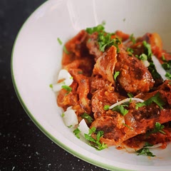 Replace the sausages and bacon with fake meat sausages and bacon. It works a treat