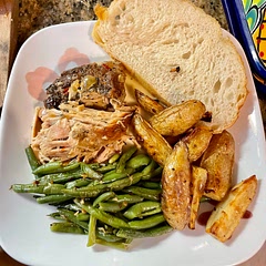 This is a new favorite! Used a bone-in center cut pork loin, and this came out delicious. Made the house smell savory all day. Plan to use the creamy pork leftovers with egg noodles!
