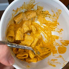 Use more spices! But otherwise good. Make extra pasta we had lots of sauce vs pasta.