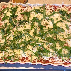 There wasn’t enough sauce, and the sauce wasn’t flavorful enough— very tomato-y. Next time, would season and simmer sauce with red wine  on stovetop. THEN add to lasagna.