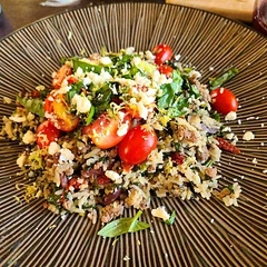 Very tasty! Does need a lot of salt and pepper but the olives and sun dried tomatoes help add some saltiness. We also added cherry tomatoes and basil on top.