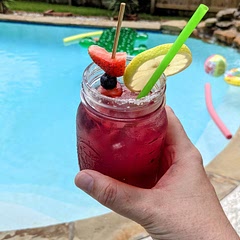 delicious fruity drink that sneaks up on you!