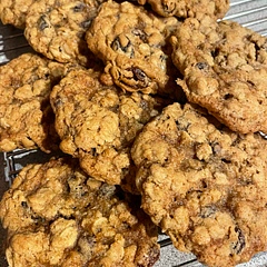 So good. Chewy, sweet, with a touch of salt to balance them. As the recipe says, don’t over bake. They cool to nice and chewy with crispy edges. Good sending your child off to college cookies!