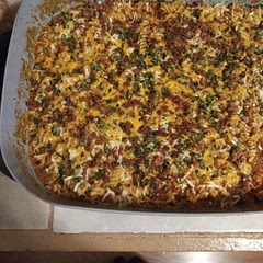 this recipe is wonderful! Full of flavor! I followed the directions to a T but I added crumbled bacon and chives to the topping