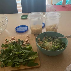 Easy to make. Made 3 servings so I was able to meal prep them for later. I bought the caesar dressing and used rotisserie chicken from Costco that I just chopped up. Overall, very tasty and easy. Would 100% make again.