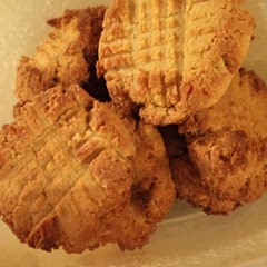 I made a double batch and used a cookie scoop instead of rolling into a ball. I baked it for 20 minutes because I made them a little bigger than the recipe called for, but maybe next time I'll bake for 15 minutes for a softer cookie. They taste really good for a recipe that only has 3 ingredients plus 1 optional