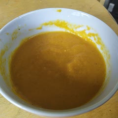 I added some extra things to this, half a head of cauliflower and an onion. plus extra ginger. really yummy, definitely get a ginger hit.