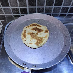 Batter came out very thick. Had to add some more milk and water. Tastes really good though. First time I made pancakes in my life.