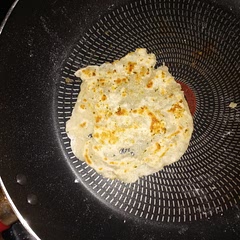 too moist. needs like 2 cups of flour. taste less. definitely up the salt and garlic. add oil to pan.
