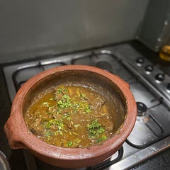 Double the quantity of onions & water if you want more gravy.