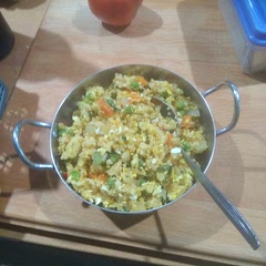 great add what ever you have. I added asparagus,bell pepper and a green chilli, as I have them in the garden.