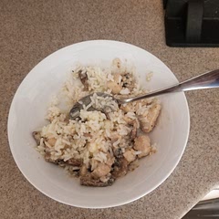 Mixed rice with mine. Was very flavorful and delicious.