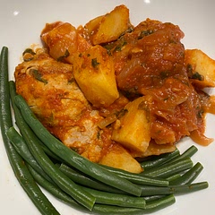 Tasty one pot dish! Makes tons of leftovers - good for multiple weekday dinners (photo is from day 2 as I forgot to take a picture yesterday)