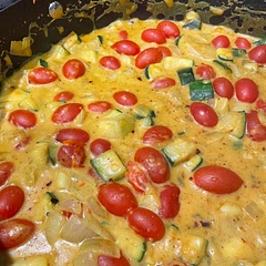 I cooked the veggies with the oil and spices before adding flour and milk. Turned out amazing!