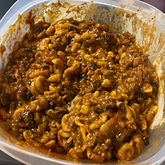 I added impossible ground “meat”. Very yummy bf didn’t even know it was vegetarian!