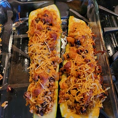 this recipe is wonderful!! i should have definitely melted the cheese after cooking, but oh well. the filling is phenomenal too. i could have totally just ate it without the zucchini!