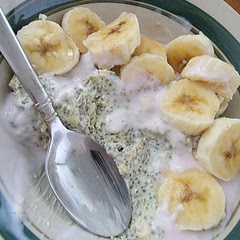 I use yogurt and keifer in stead of all oat milk for thicker consistency