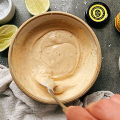 Tip: this recipe is super easy to prepare and it goes well with almost about anything, you can mix the Chipotle Paste with greek yoghurt, sour cream, cream fraiche or even with a vegan dairy alternative . So delicious drizzled over tacos. Susy V /Luchito Head Chef. 