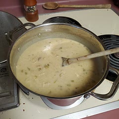 Very warming and hearty with a slight kick to it. wish it had thickened more.