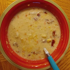 With how cold its been ive really been wanting a soup or chowder and this corn chowder hit the spot! This was delicious!! The only thing I changed was adding a red bell pepper and it was so good.