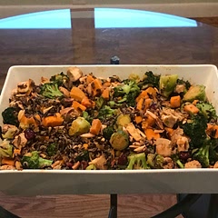 I used more broth and baked it longer. Next time I’ll cut the sweet potatoes smaller. I added broccoli which was a nice addition. Next time I might use more spices.