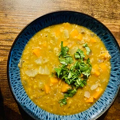 Easy to make and a nice filling soup. I use 1L of stock instead of 1.2 as I prefer my soup a bit thicker. I also used ginger paste this time instead of fresh and made no difference to the taste.