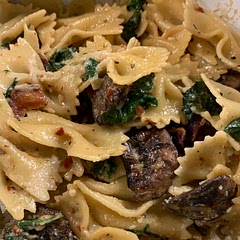 It was very good. Made exactly as the recipe stated, but added 6 slices of bacon. The family all loved it!