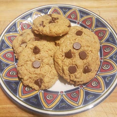 Made according to the recipe and came out delicious.  I used almond flour and cooked for 12 minutes. Made 6 cookies.  To lower the carb count further,  think I'll use sugar free chips next time. Will definitely add this to the rotation.