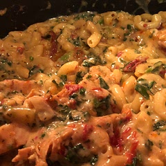 This recipe was delicious but took a lot longer than 40 min (I would say closer to 90). That was partly because I added too much pasta and had to add more milk/water to compensate. Overall, though, would make again.