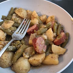 Added salt and pepper after food was plated. Photo is of leftovers.