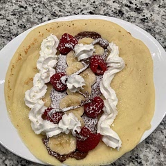 Note to self: get a real crepe pan. It’s hard to get them thin on a griddle.