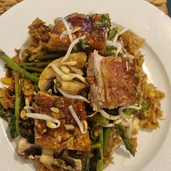 Delicious pork,  note: I didn't make the coconut rice.