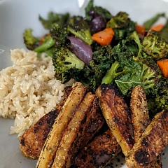 I made quite a few adjustments based on what I had on hand, but it turned out wonderful!  I used a Honey Dijon vinaigrette instead of the Tahini dressing, it was a wonderful substitute.  Definitely will be making this again!