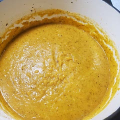 Added extra coconut milk and doubled the recipe. I also did not put into a blender, as the hand blender was enough.