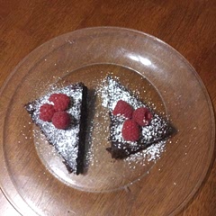 I dusted with powdered sugar instead of making the ganache....it was amazing even without the ganache.