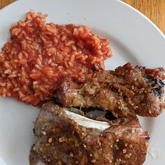 A favorite at my house. Red Rice as a side tonight.