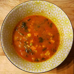 Perfect for a cold night. Used a mix of fresh and frozen vegetables.  Easy to make.