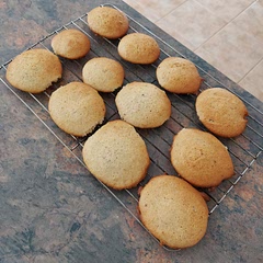 Substituted coconut oil for the butter, meaning less biscuit-y and ended up with smoother cookies.