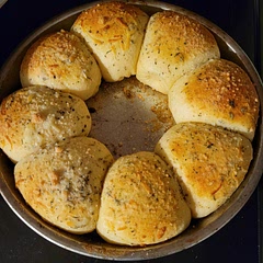 Make sure you space out the pizza rolls so they are not touching. First time, I lined them all around the edge so perfectly and the sides did not cook. Had to space them out and throw them back in.