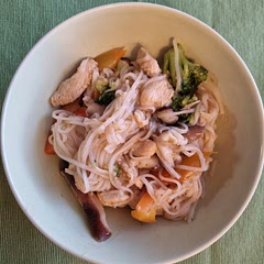 It was good but my rice noodles were very sticky so I wasn't able to stir it well with veggies. Never really knew how to handle rice noodles.