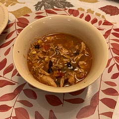 Using the tortilla “scoops” as a spoon was great!! 
Only thing I might change for next time is adding more seasoning - the husband suggested adding 1 packet of taco seasoning to the entire mixture.