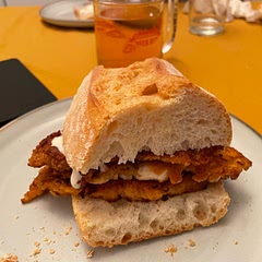 We served it on ciabatta with some homemade fries. It was delicious! If you only like a little spice, skip the mixture of a cup of hot sauce with butter. 

I could do it with half the flour/paprika. I didn't need all of it.
