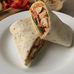 + fresh vegetables + humus + coleslaw