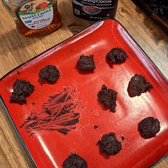 I added one additional TBSP of maple syrup per my taste preference. If you like chocolate truffles, you will love these!

Will pair very well with a Cab or any dry wine, chocolate stout,milk or coffee.