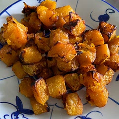 Tasty pumpkin in between sweet and savoury, one of my go-to recipes