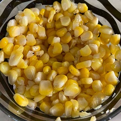 Grilled corn, and cut the kernels off, added some butter for a sweet and juicy side dish
