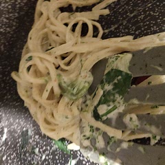 Chop parsley more finely.