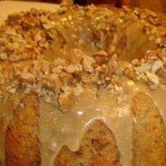 This is a Apple-Carrot cake with a cream cheese swirl in the middle. When I  made it I used walnuts and it was a big hit. If you don't eat it all when served you will want to refrigerate